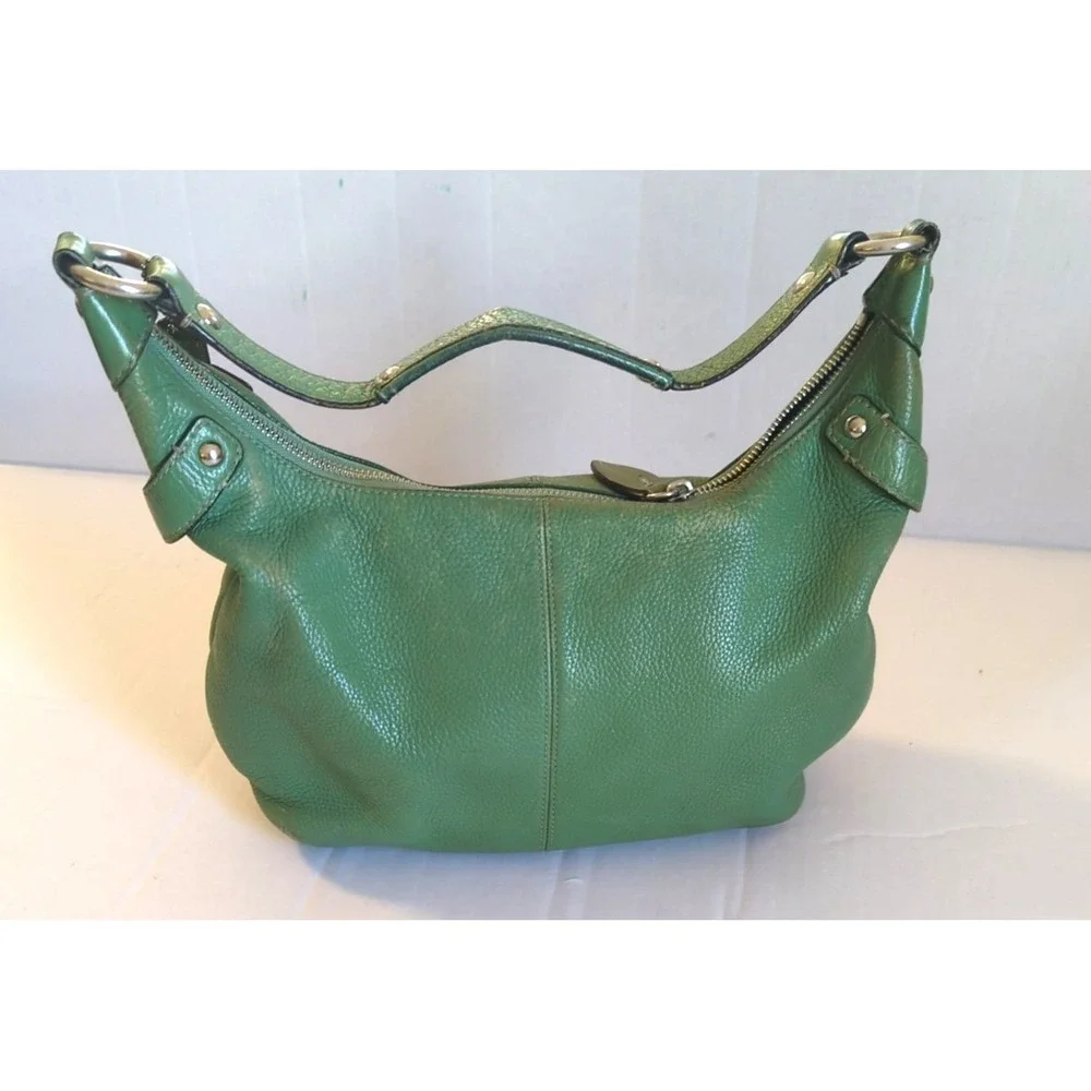 Rare Authentic Vtg Coach Penelope Shoulder Bag Leaf Green Pebbled Leather - Picture 4 of 11